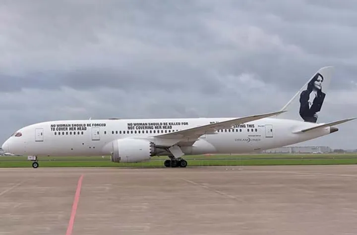 تصویر مهسا امینی و امیر نصرآزادانی بر پرواز بشردوستانه‌ به مقصد کانادا